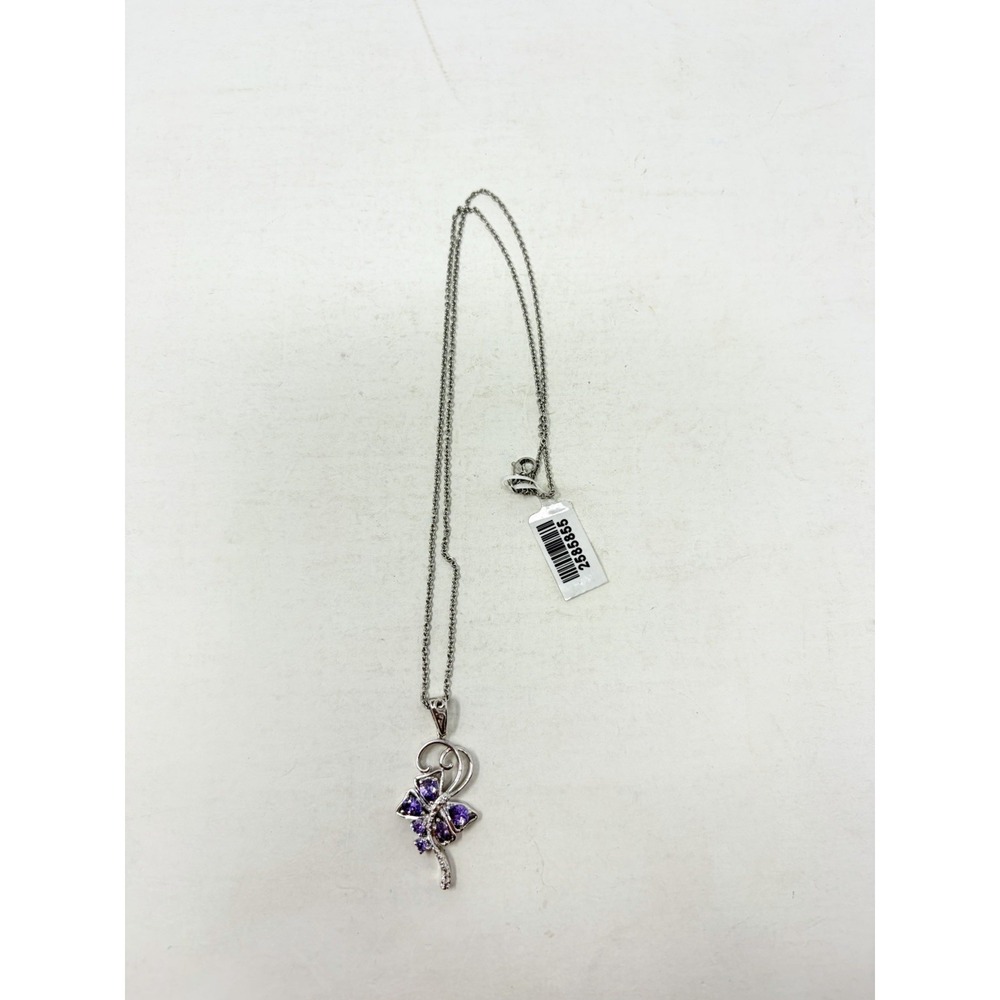 Shop LC KARIS Collection Simulated Purple Diamond Brass Dragonfly Pendant 5651